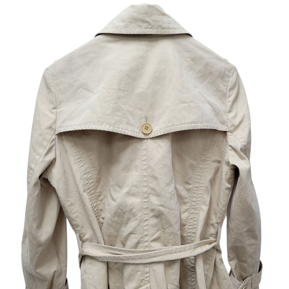 Talbots Women's Front Tie Long-Sleeves Center Vent Trench Coat Jacket Size 12 - Picture 6 of 14